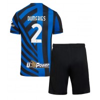 Maglia Calcio Inter Milan Denzel Dumfries #2 Prima Divisa Bambino 2024-25 Manica Corta (+ pantaloncini)